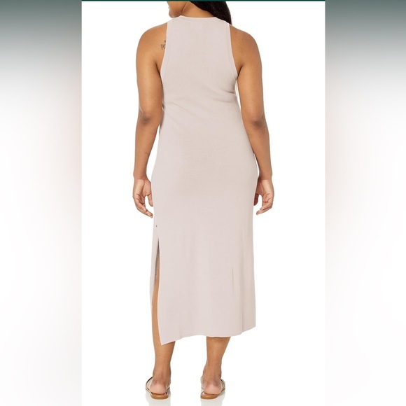 The Drop Women's Gabriela High Neck Cut-in A-line Side-Slit Maxi Sweater Dress - Picture 5 of 7